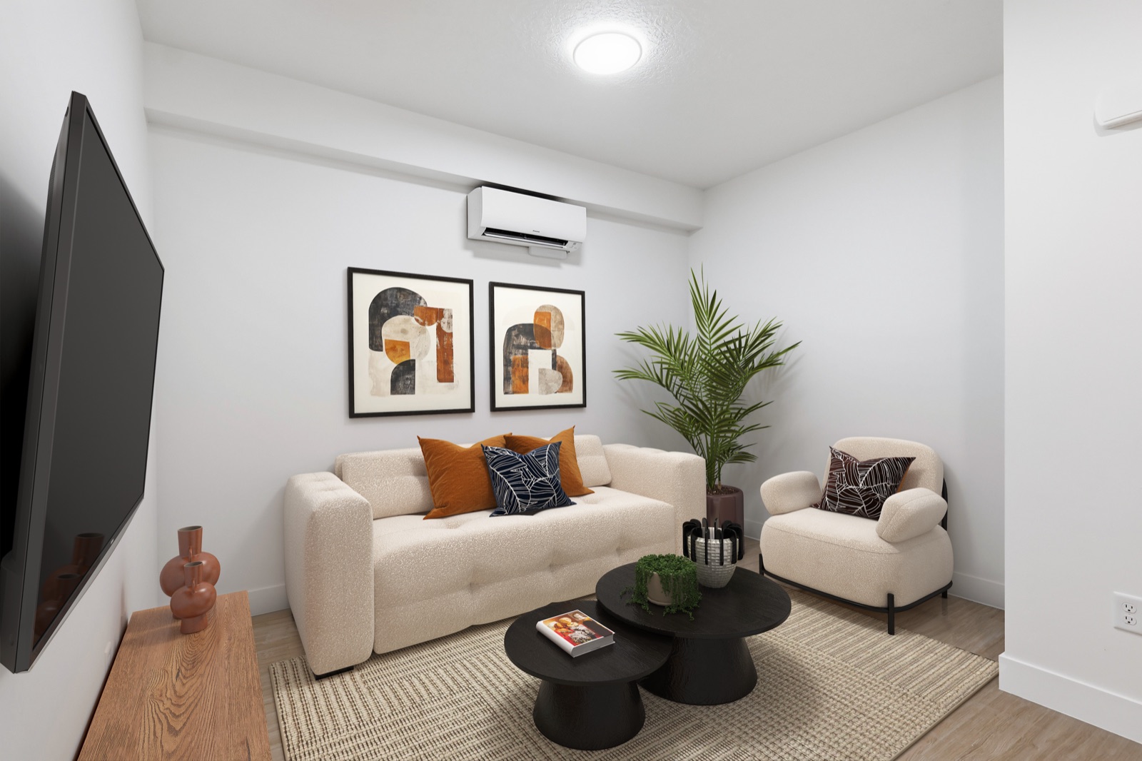 1 Bed 1 Bath living room at The Lofts at Falcon Ridge in Sunset, Utah