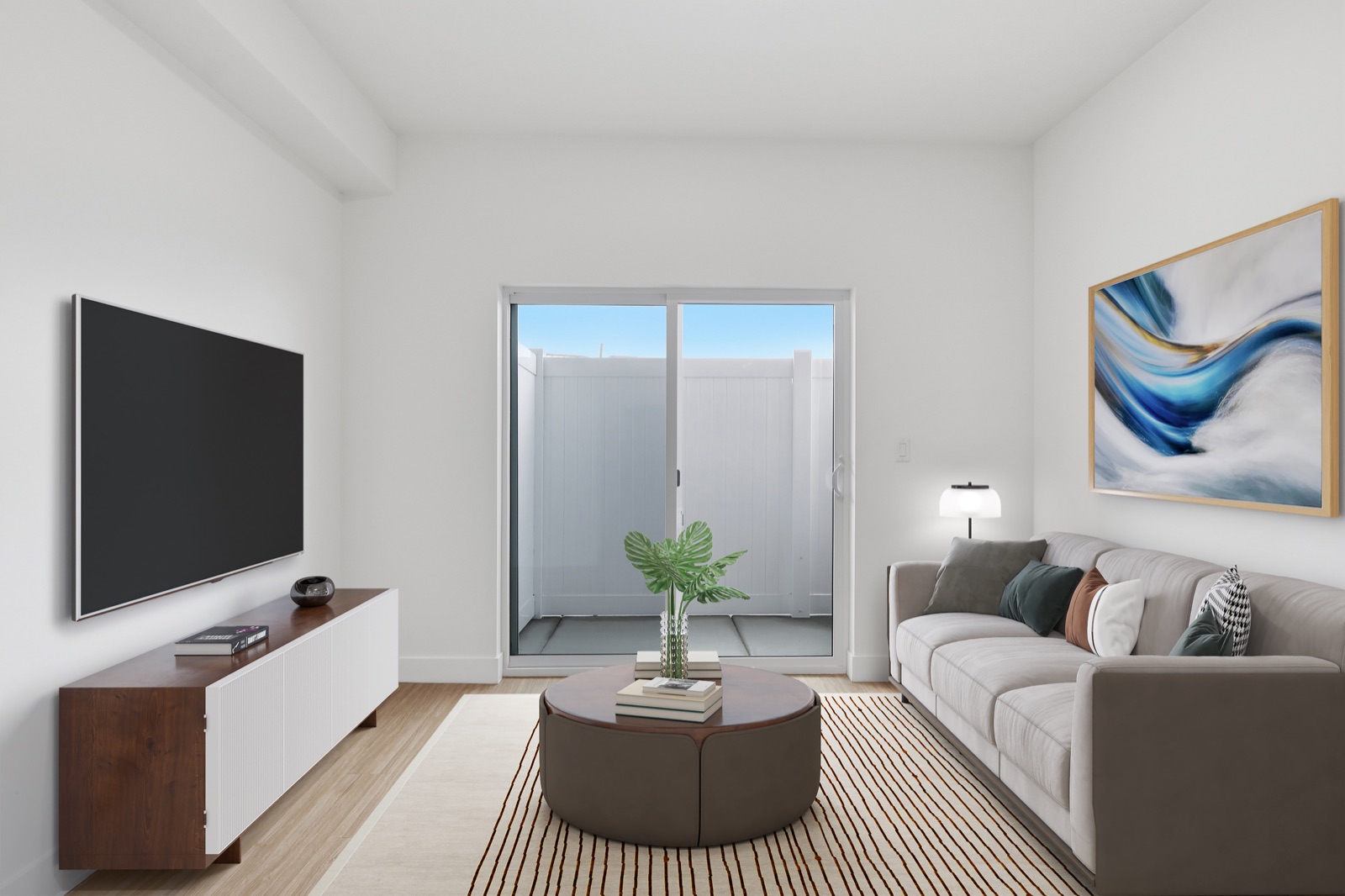 2 Bed 1 Bath living room at The Lofts at Falcon Ridge in Sunset, Utah